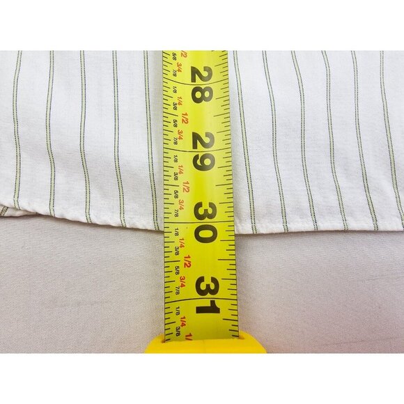 J. Crew Tailored Fit Size Large Mens White Sage Green Button Down Cottton Shirt - Picture 7 of 10